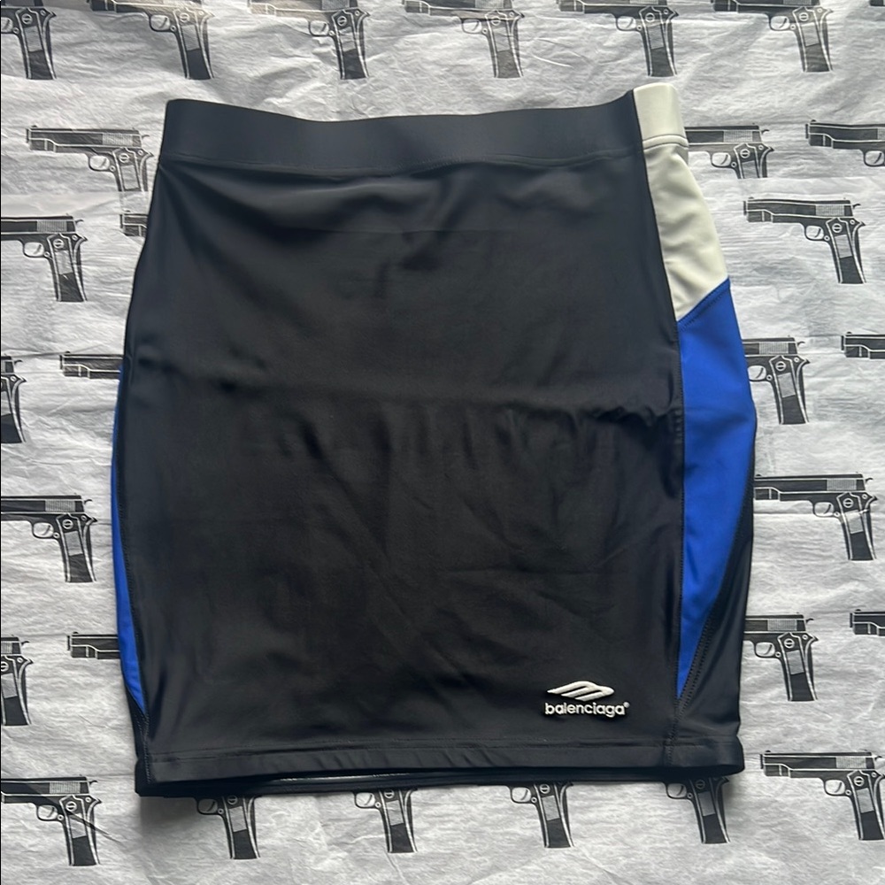 Balenciaga Black and Blue Skirt